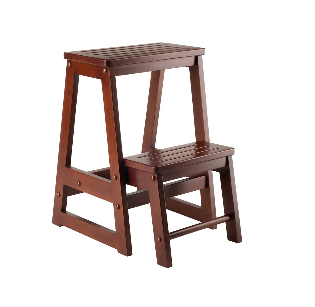 Winsome Wood 94022 Winsome 2 step Folding Step Stool, Brown, Wood
