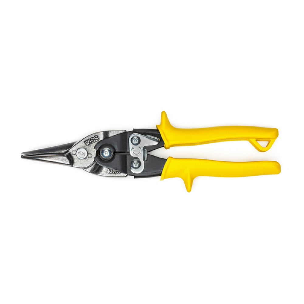Wiss M3R Straight Combination Pattern Snips, 9-3/4 inch, Yellow