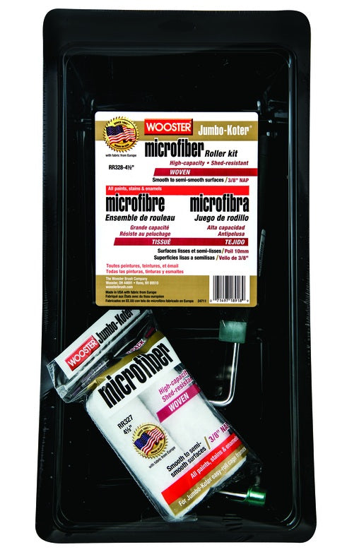 Wooster RR328-4-1/2 Jumbo-Koter Microfiber Paint Roller Kit, 4-1/2" W
