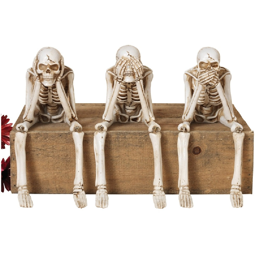 Worldwide Sourcing 2352870 Halloween Skeletons Shelf Sitter, 8 Inch