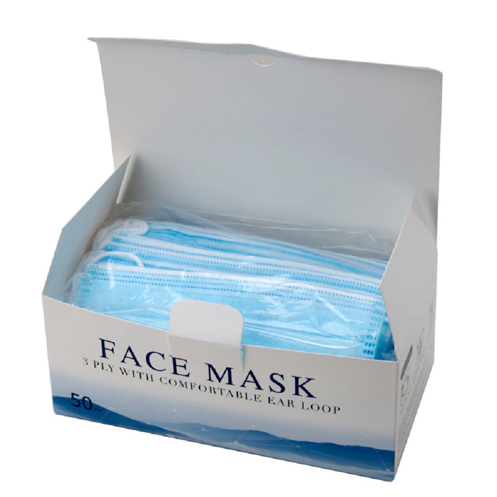 Worldwide sourcing WGBZ01-50 3-Ply Face Mask, Box of 50