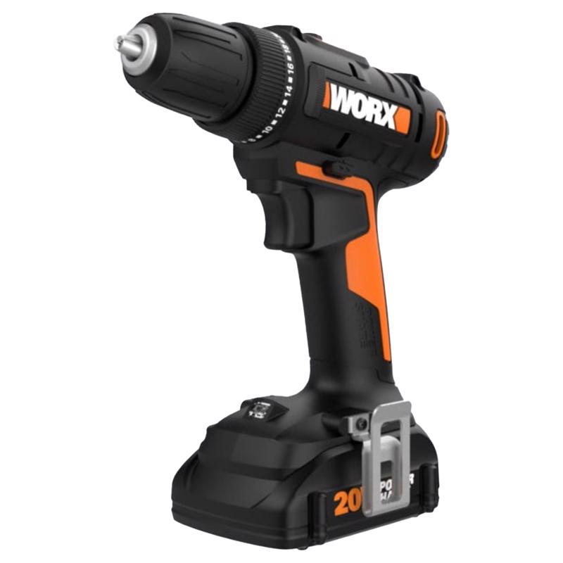 Worx WX100L Brushless Cordless Drill/Driver Kit (Battery & Charger), 20 Volts