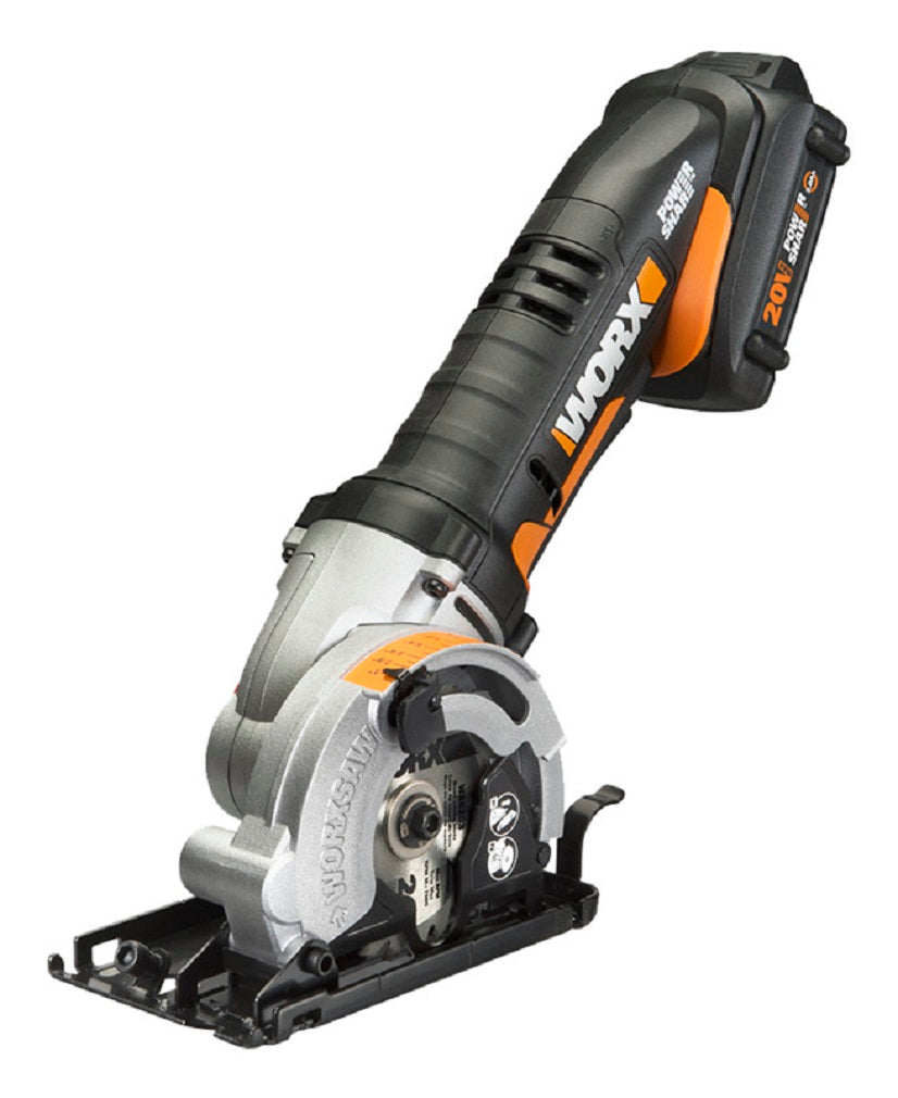 Worx WX523L Compact Circular Saw, 20 Volt, 3-3/8 Inch