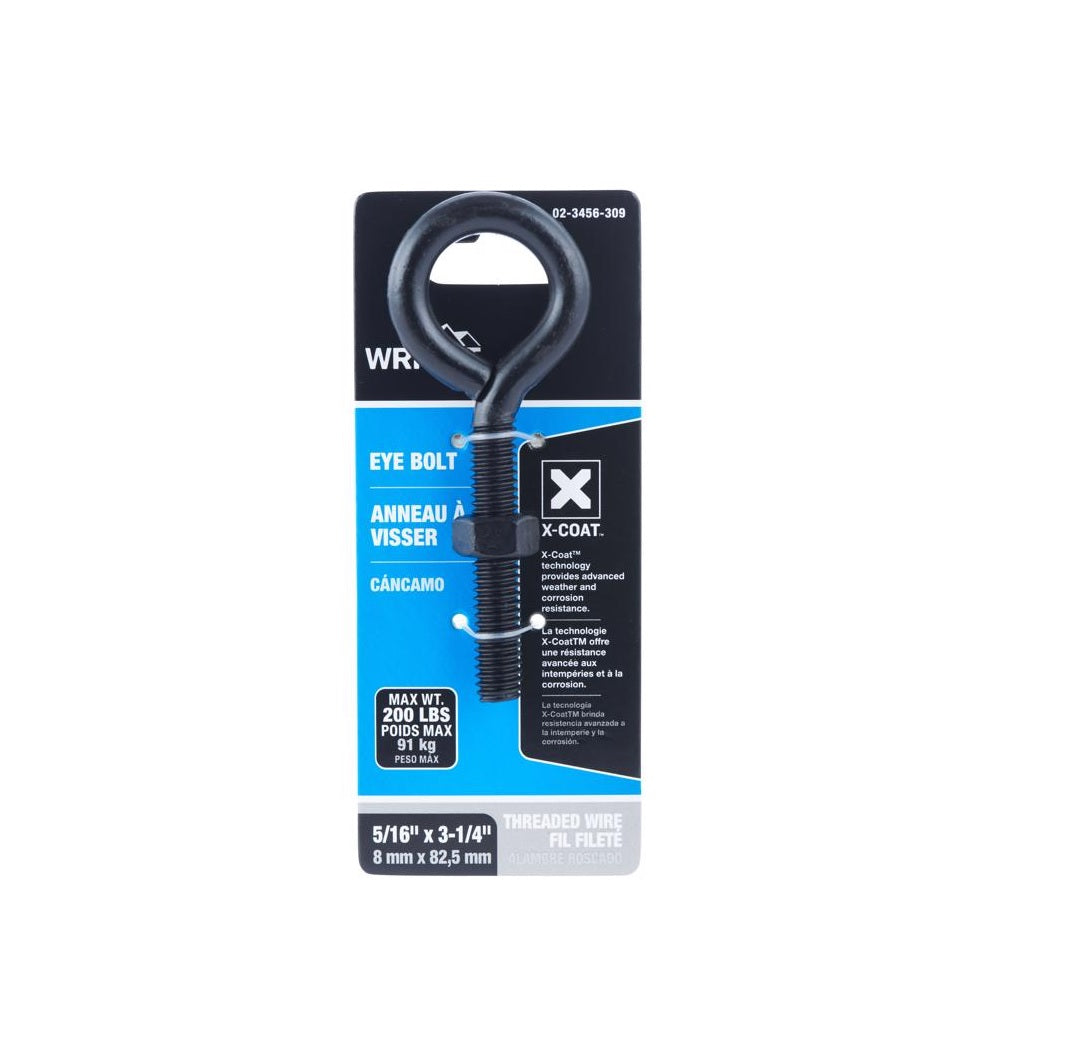 Wright 02-3456-309 Eyebolt, Steel, Black