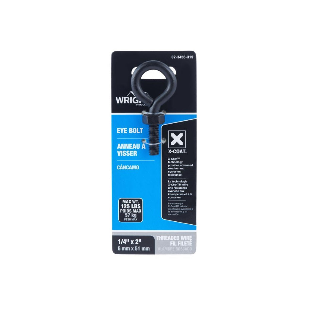 Wright 02-3456-315 Eyebolt, Steel, Black