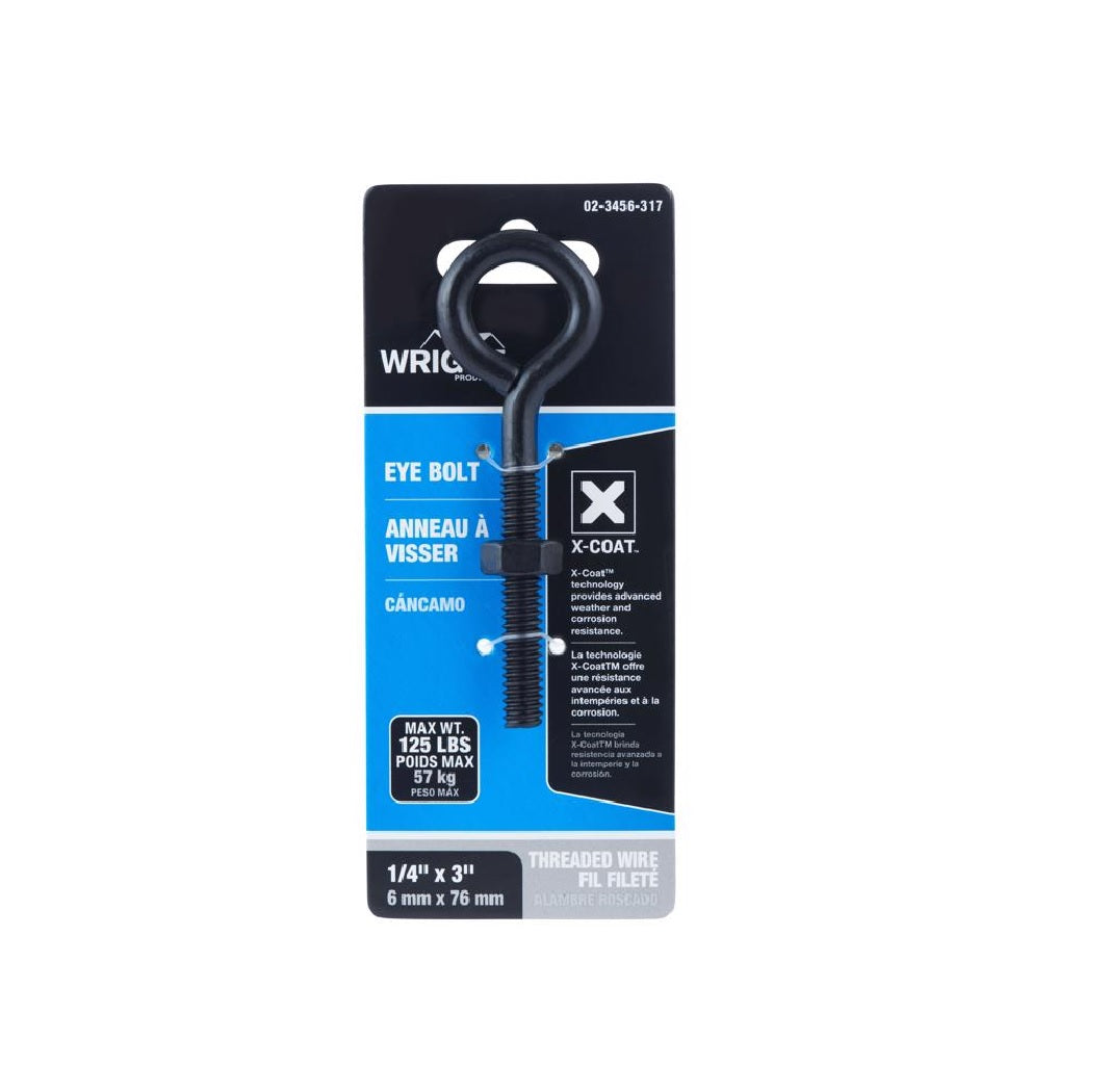 Wright 02-3456-317 Eyebolt, Steel, Black