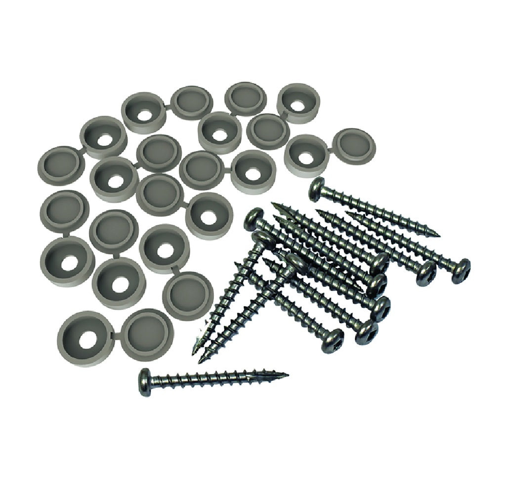 Xpanse 73025530 Square Screen Panel Fastener Kit, Gray, 1-1/2"