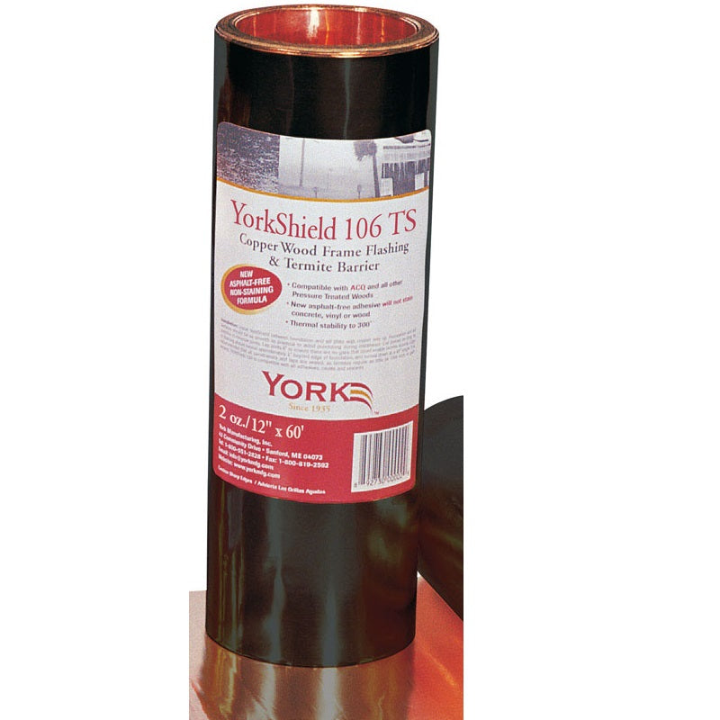 York RESYS0212 Yorkshield 106 TS Copper Flashing, 12"X60'