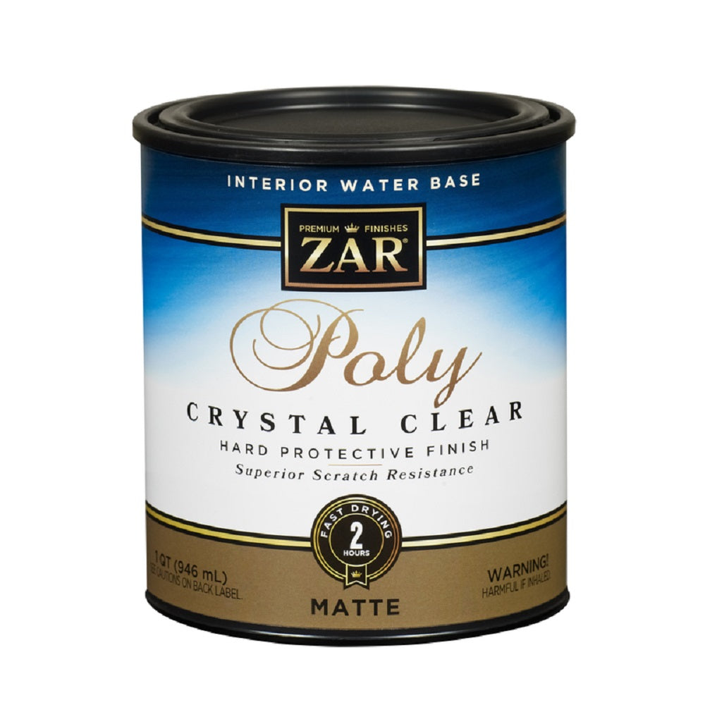 ZAR 34412 Water-Based Polyurethane, Clear, 1 qt