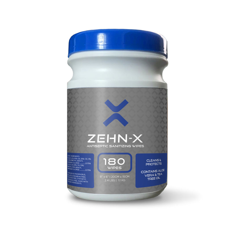 Zehn-X CWC20-12 Sanitizing Wipes, Fiber Blend, 180 Count