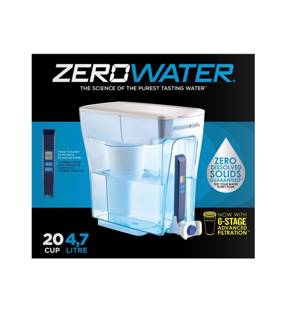 ZeroWater ZD20RP Water Filtration Pitcher, Blue/White