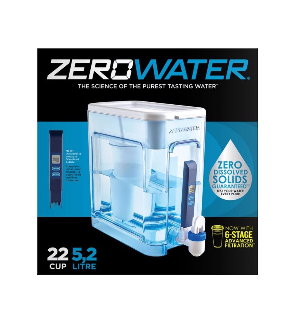 ZeroWater ZD22RR Water Filtration Dispenser, Blue/White