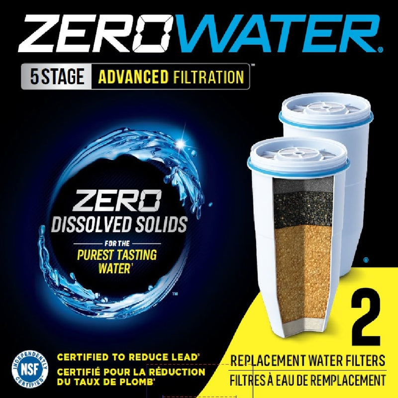 Zero Water ZR-017 Replacement Filter, 2 Filters/Pk