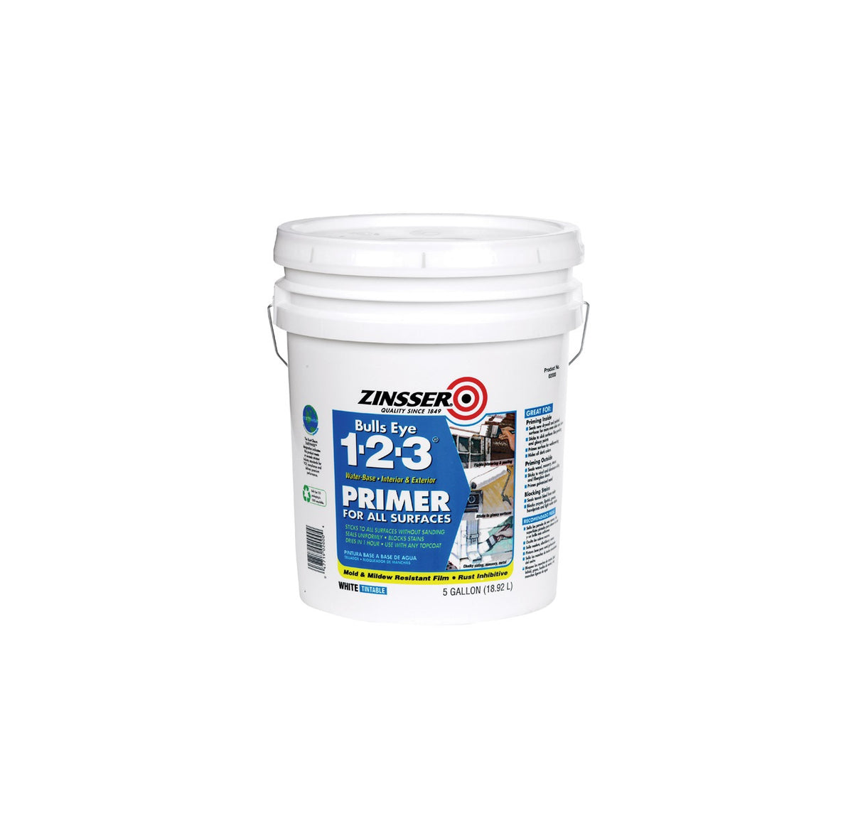 Zinsser 2000 Zero VOC Primer For All Surfaces, 5 Gallon