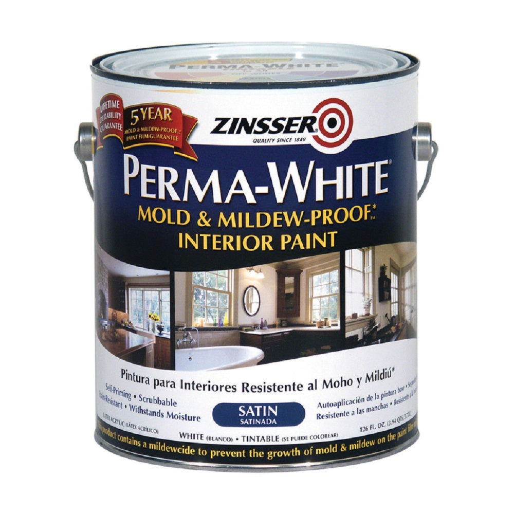Zinsser 2711 Perma-White Mold and Mildew-Proof Paint, 1 gal