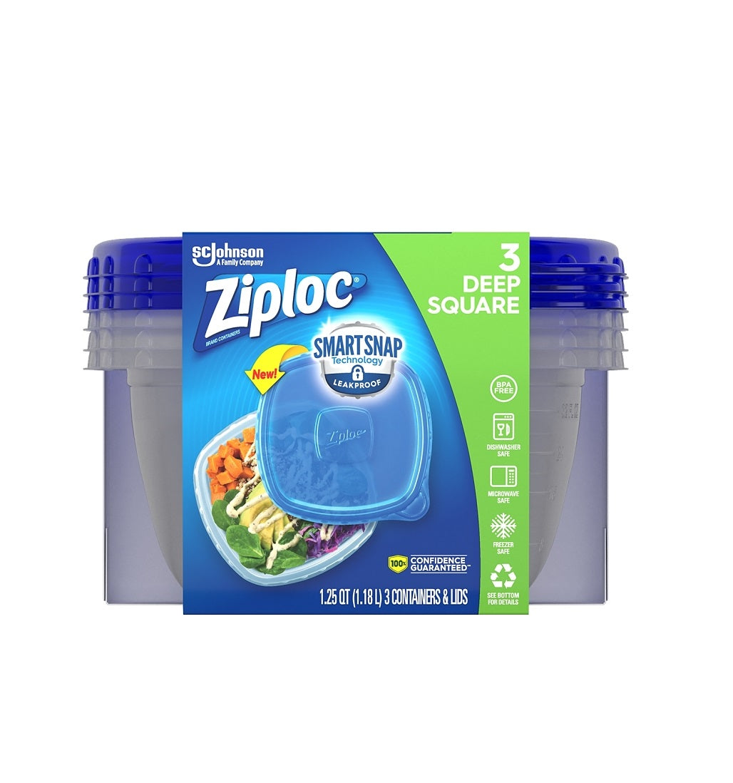 Ziploc 00831 Food Storage Container, 1.25 Quart
