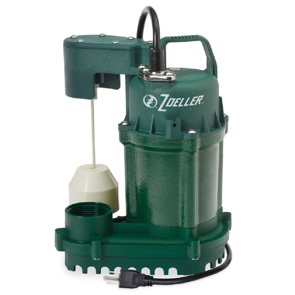 Zoeller 1073-0001 Submersible Sump Pump, Cast Iron