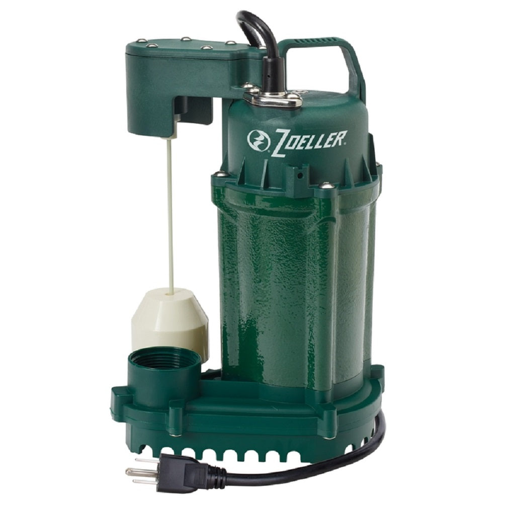 Zoeller 1075-0001 Submersible Sump Pump, Cast Iron