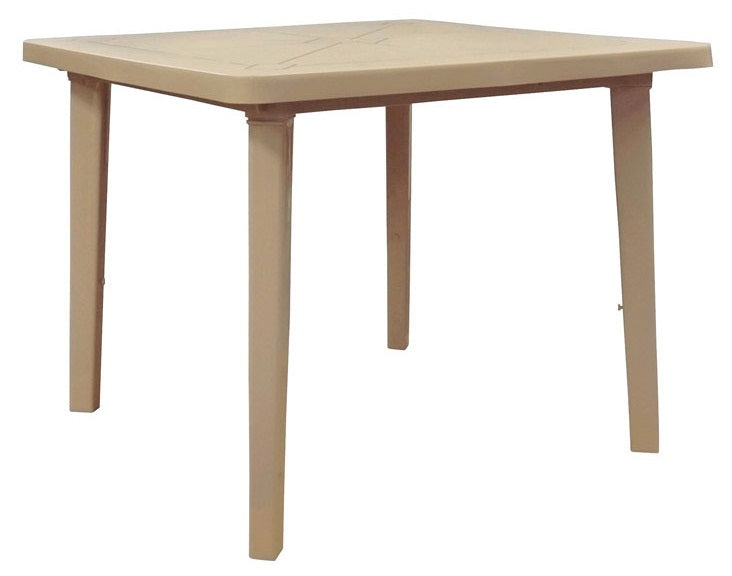 Adams 8170-96-3770 Square Table, Resin, Beige