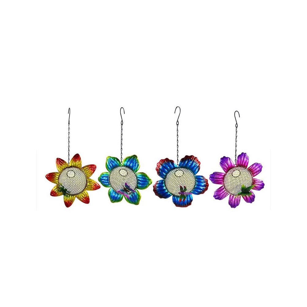Alpine LJJ1308A Flower Hanging Bird Feeder, Metal, 17 inches