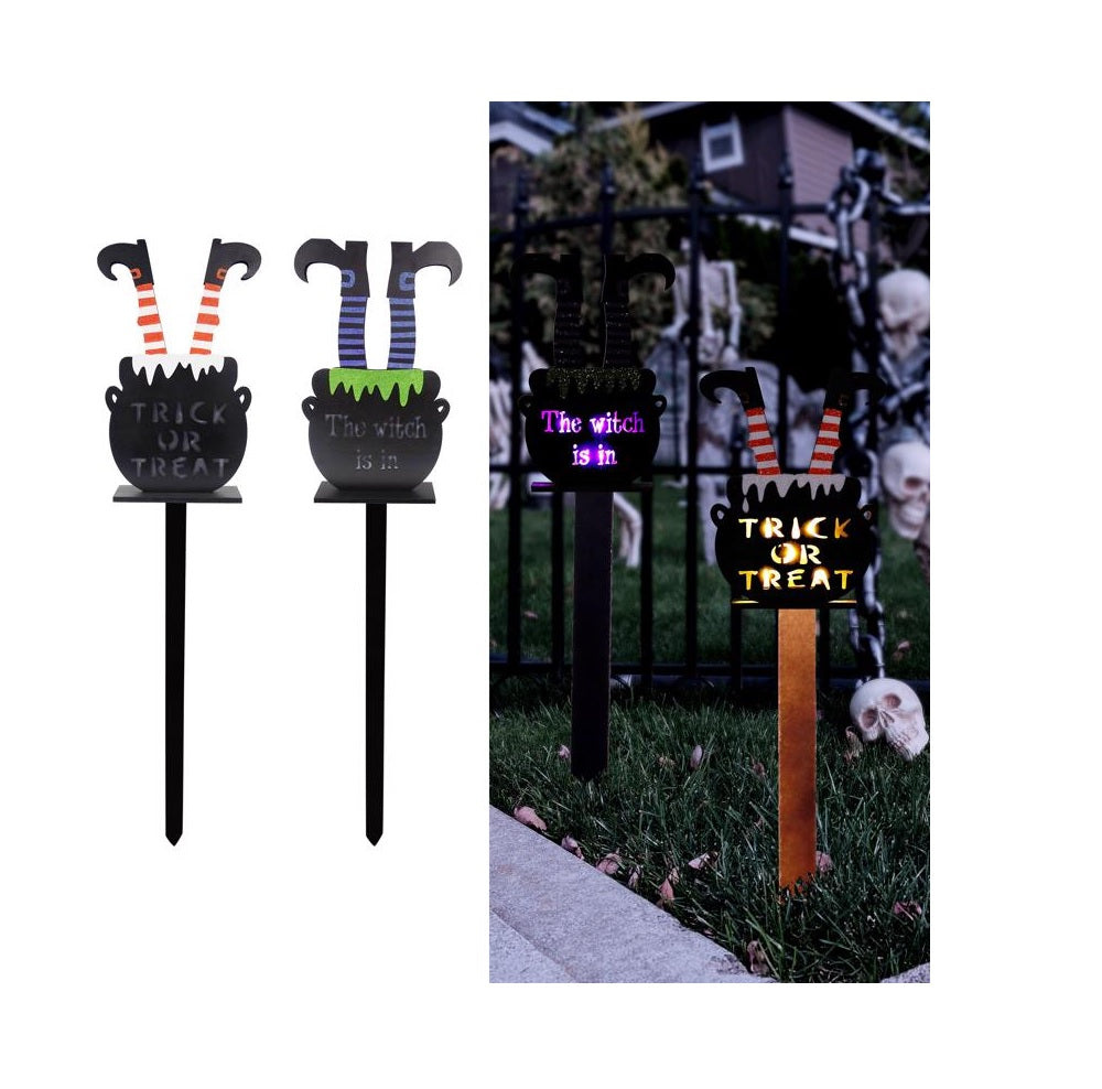 Alpine WQS187A-TM LED Witch Legs Halloween Light Stake, 36 Inch