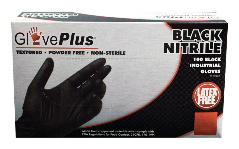 Ammex GPNB44100 "Gloveplus" Textured Nitrile Gloves