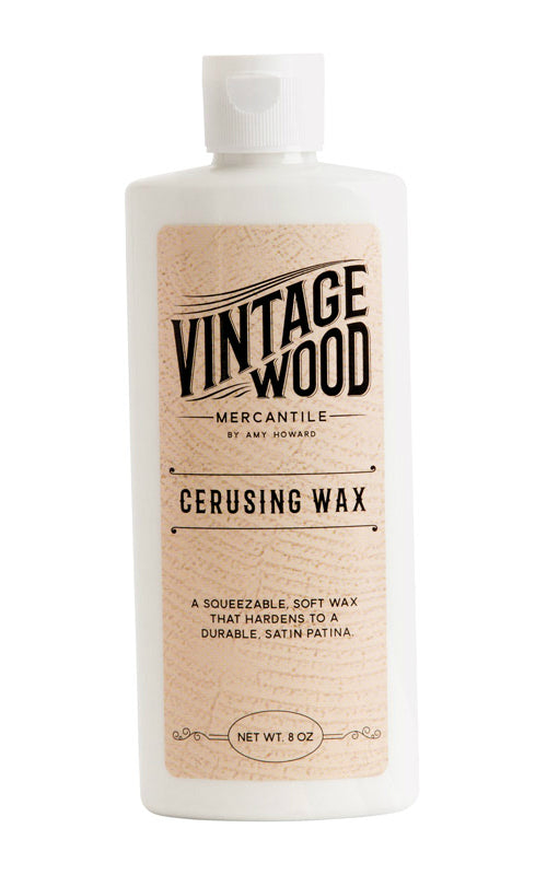 Amy Howard at Home AH971 Vintage Wood Mercantile Cerusing Wax, White, 8 Oz