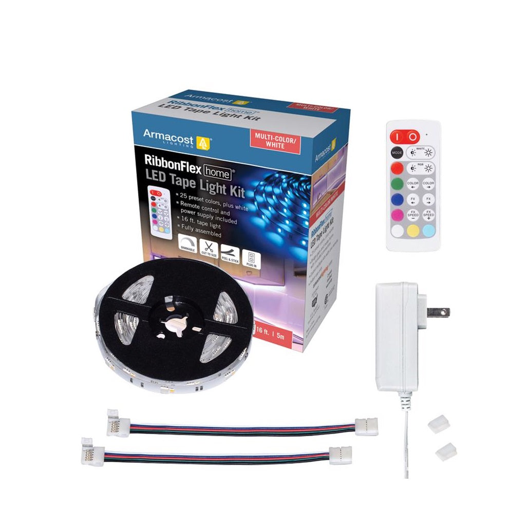 Armacost Lighting 423501 RibbonFlex home Strip Tape Light Kit, Multicolored, 16 Ft