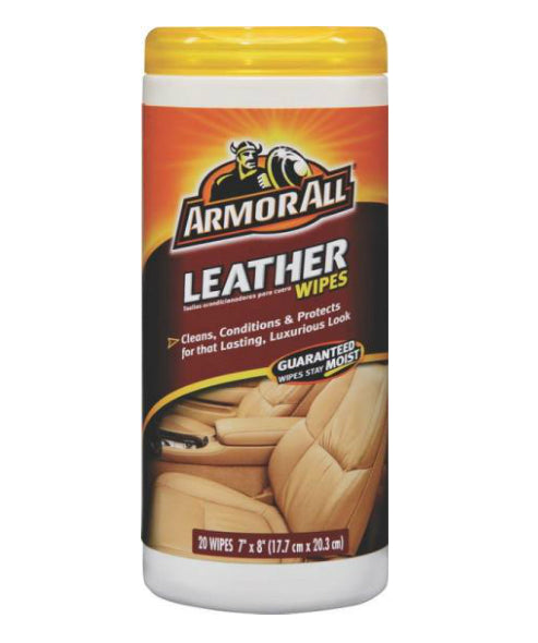 Armor All 10881 Leather Wipe, 20 count