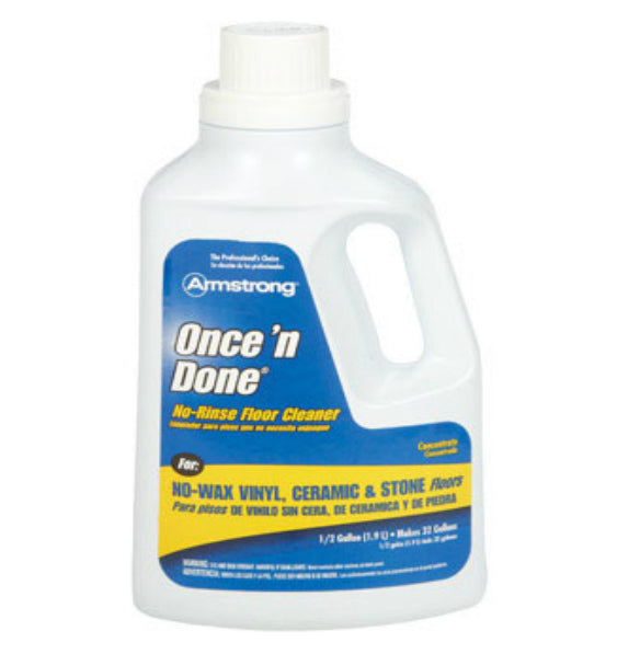 Armstrong 00330806 Once 'N Done Concentrated Floor Cleaner, 1/2 Gallon