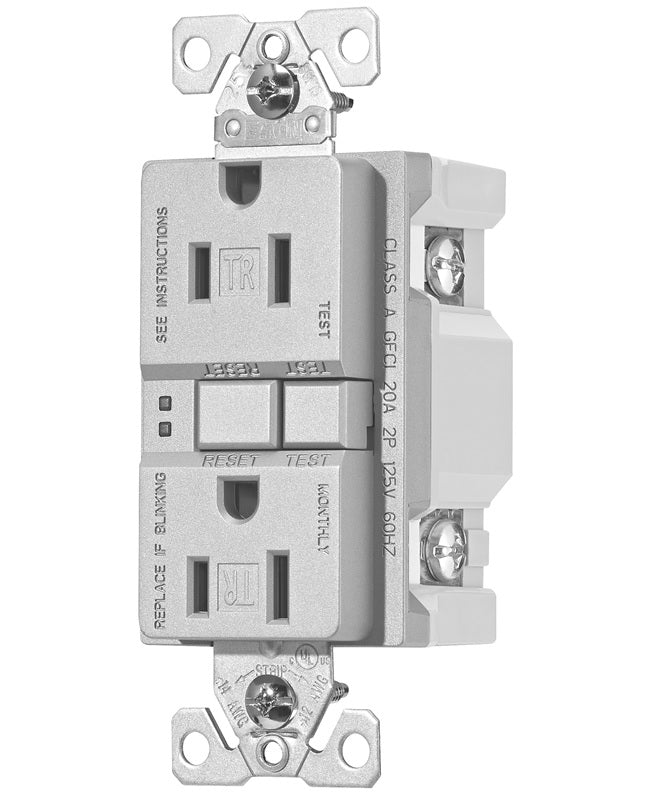 Arrow Hart TRSGF15SG-L Self-Test Tamper Resistant GFCI Receptacle, 15 Amp