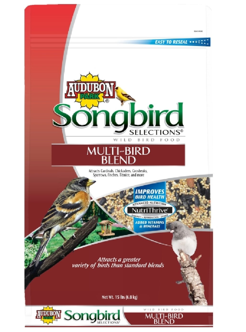 Audubon Park 11983 Songbird Multi Bird Seed, 15 Lbs