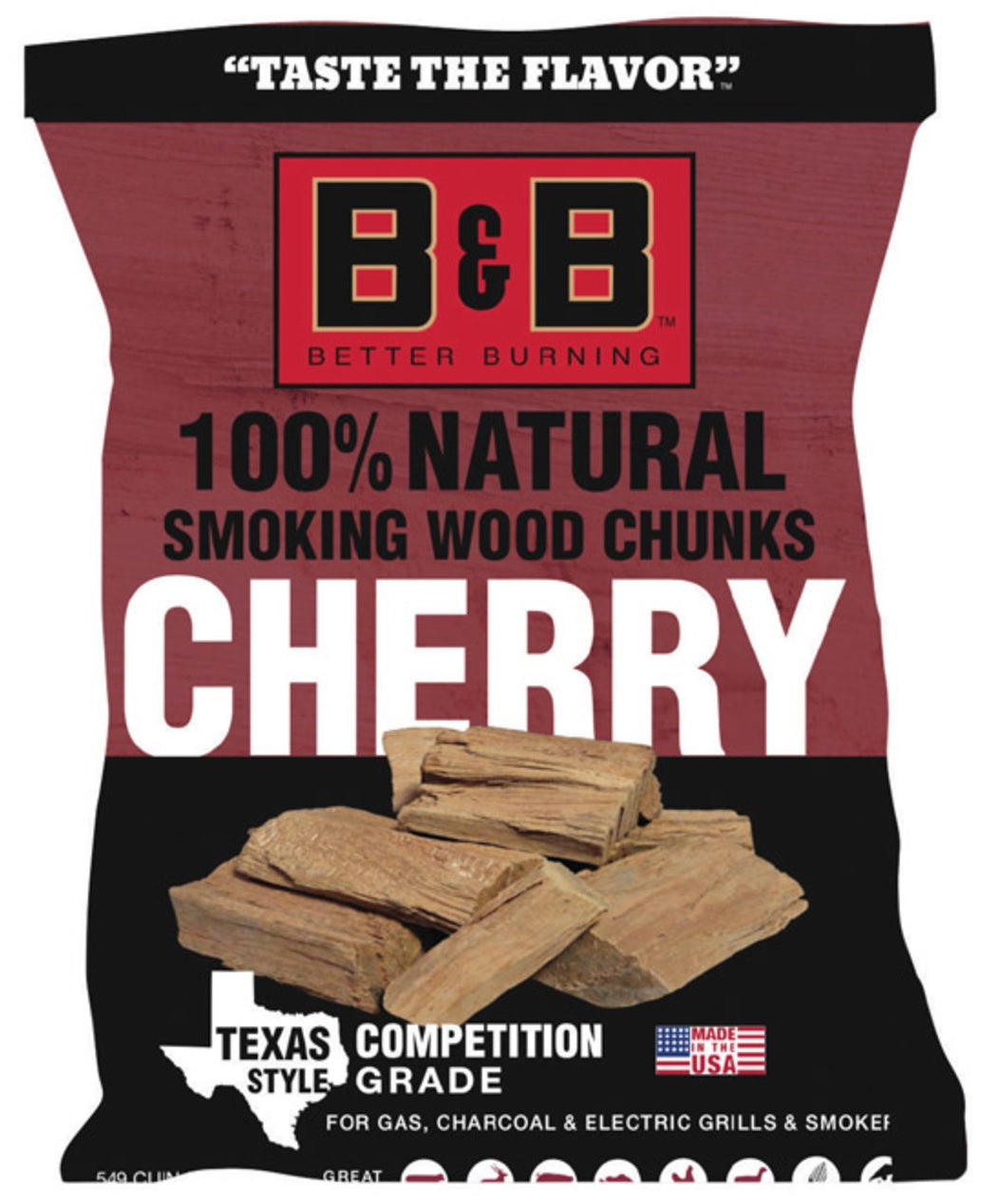 B & B Charcoal 00142 Wood Smoking Chunks, Cherry