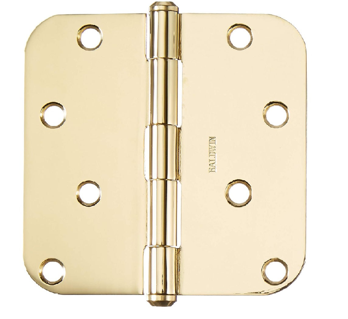 Baldwin 9BR7027004 Radius Hinge, Lifetime Polished Brass
