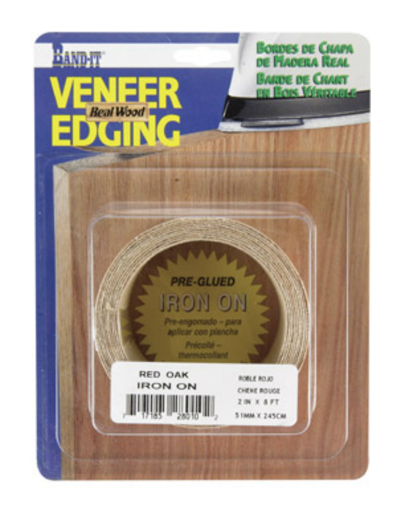 Band It 28010 Wood Veneer Edge Banding, 2" x 8'