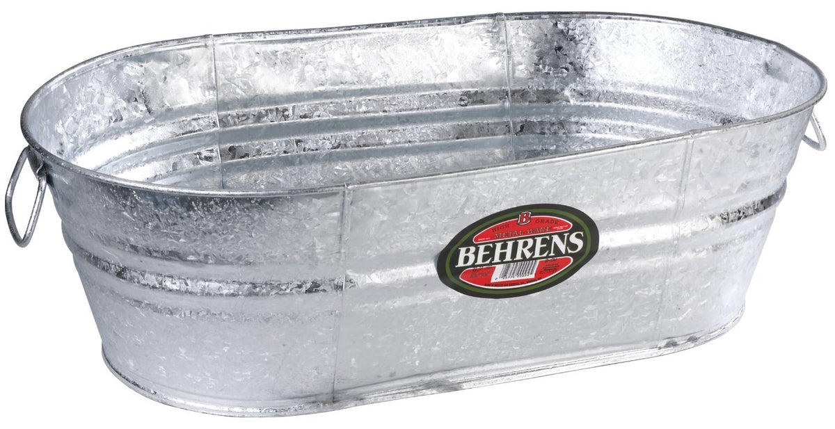Behrens 0-OV Hot Dipped Steel Oval Tub, 5.5 Gallon