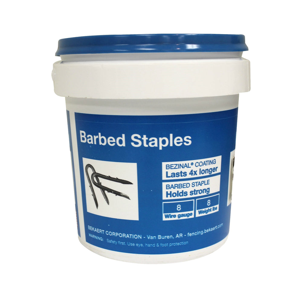 Bekaert 187244 8 Gauge Double Barbed Fence Staples, 8 lbs