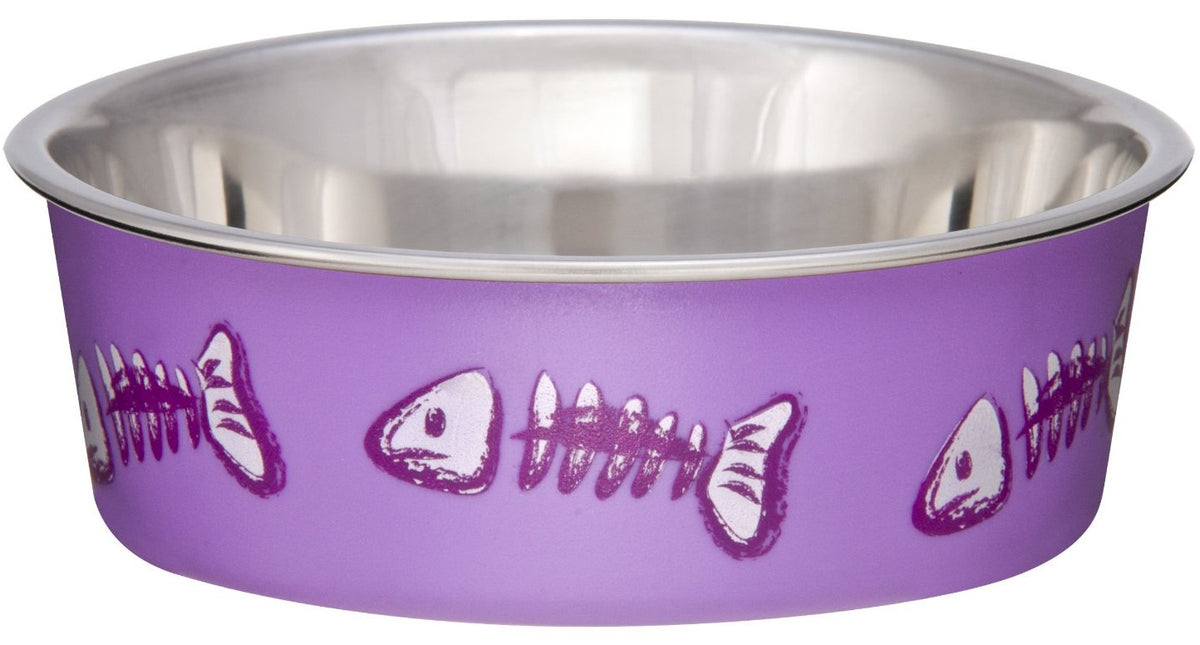 Bella 7751 Designer Fish Lilac Cat Dish,  X-small