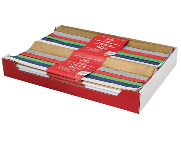 Berwick 14133583-T912 Christmas Tissue Paper, 40 Sheet, Assorted colors