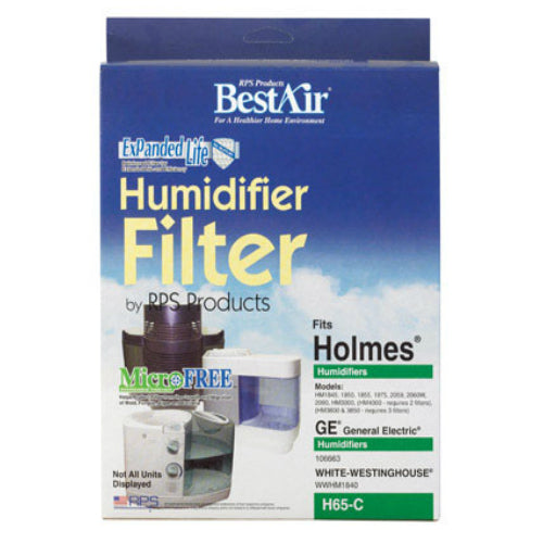 BestAir H65-C Circular Humidifier Wick Filter, White