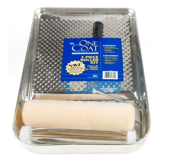 Bestt Liebco 118520900 One Coat Roller Cover With Tray, 3 Piece, 9" x 3/8"