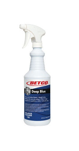 Betco 1081200 Deep Blue Glass And Surface Cleaner, 32 Oz