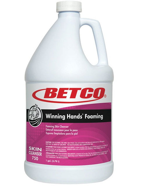 Betco 75004-00 Winning Hands Foaming Skin Cleanser, 1 Gallon, Fresh Scent