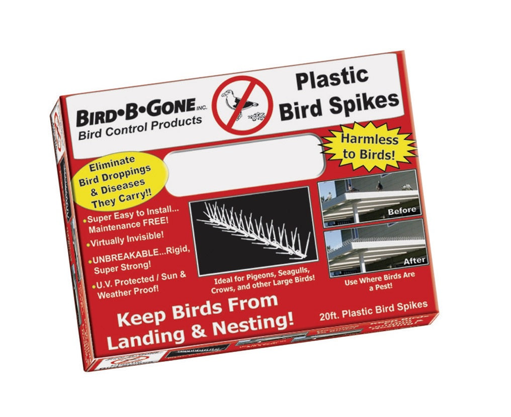 Bird B Gone MM2000-5/20 Bird Spike, 5", Clear