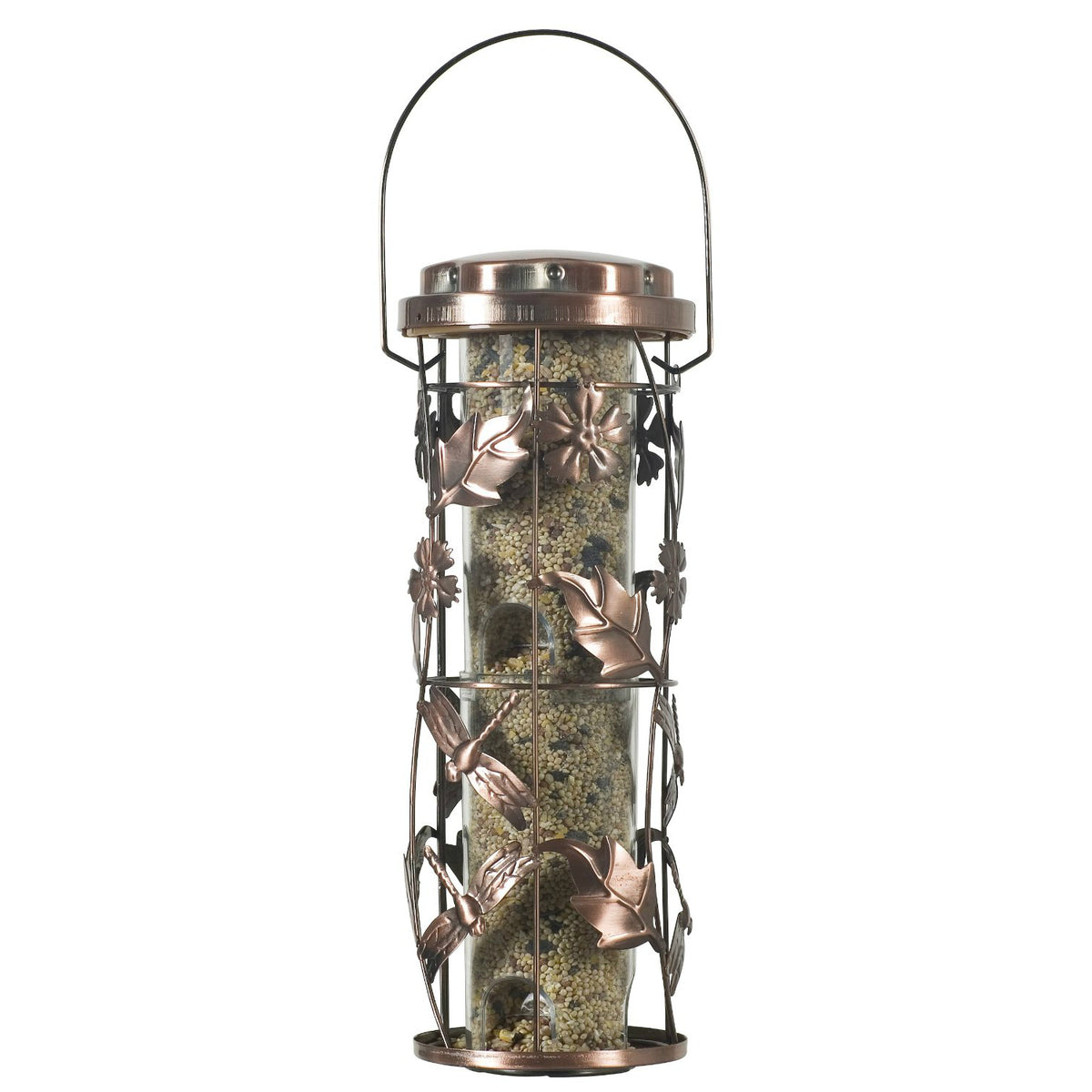 Birdscapes 550 Copper Garden Wild Bird Feeder, 6-Feeding Ports