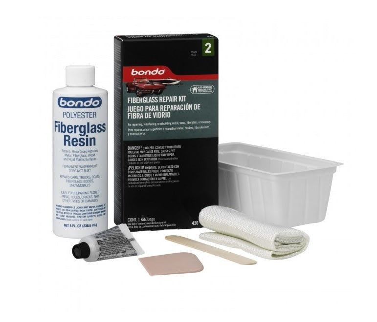 Bondo 420 Fiberglass Resin Repair Kit, 1/2 Pint