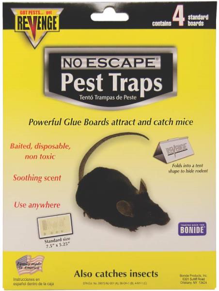 Bonide 47044 Revenge Glue Boards For Mice, 4 Pack