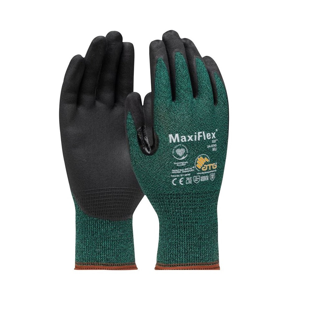 Boss 34-8743T/M MaxiFlex Cut Seamless Knit Coated Gloves, Medium