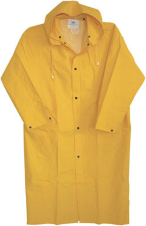 Boss 3PR8000YL Raincoat Large Pvc, 48", 35 Mil, Yellow