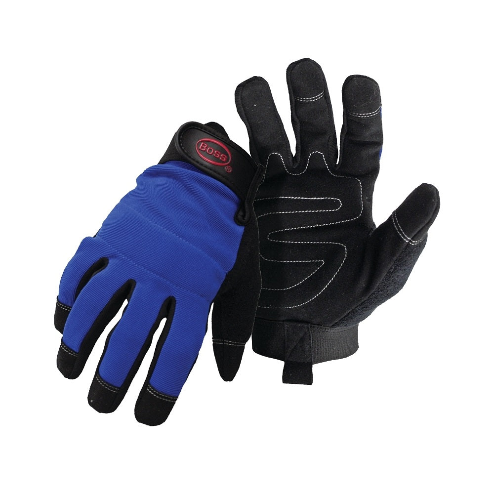 Boss B52011-XL Mechanic Gloves, XL, Blue
